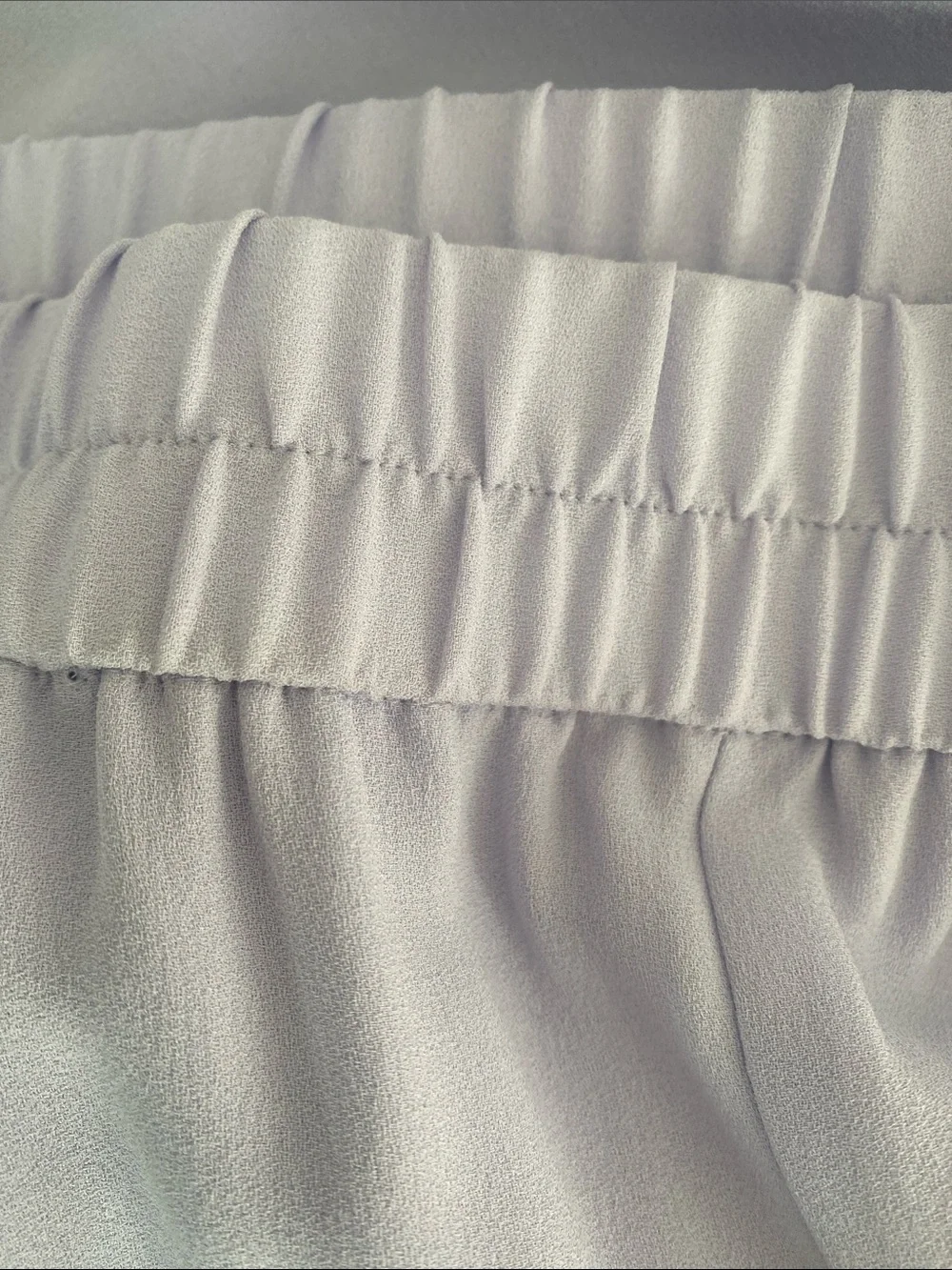 Eileen Fisher Soft Lavender Silk Pull-On Wide Pants Sz M Elastic Waist Feminine - Picture 6 of 6